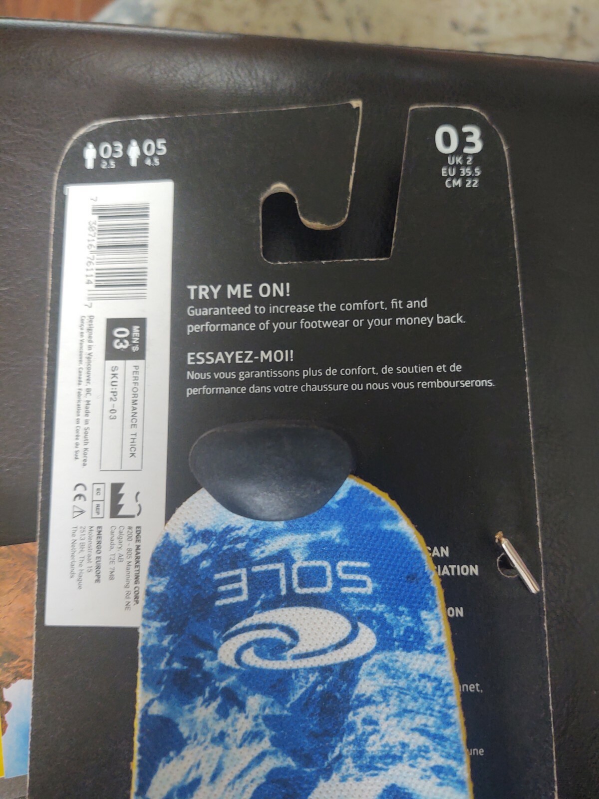 SOLE Performance Thick Insoles Men's 3 / Women's 5 for sale online eBay