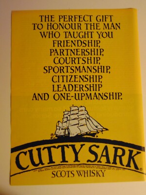1980 CUTTY SARK Scotch Whisky print ad