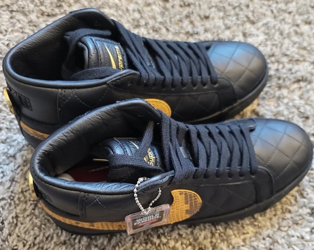 Nike SB Blazer Mid QS Supreme Black - DV5078-001 | eBay display picture 3