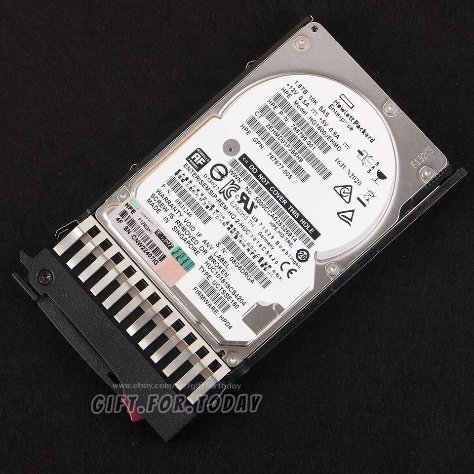For HPE J9F49A MSA 1.8TB 12G 787649-001 SAS 10K SFF 2.5IN 512E HDD Hard Drive - Image 4 of 4