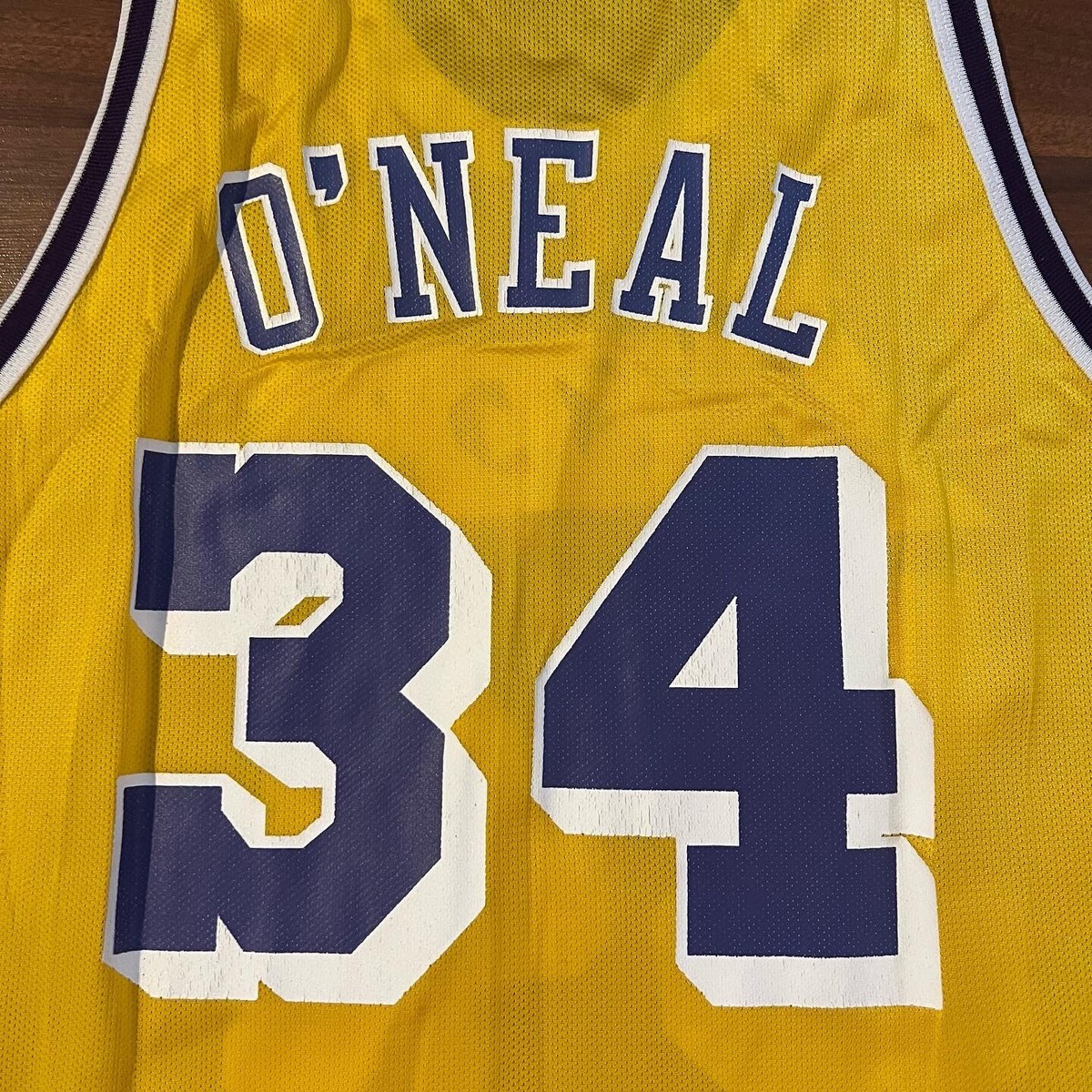 Vintage 90's Champion Shaquille O'Neal Jersey LA Lakers NBA Shaq