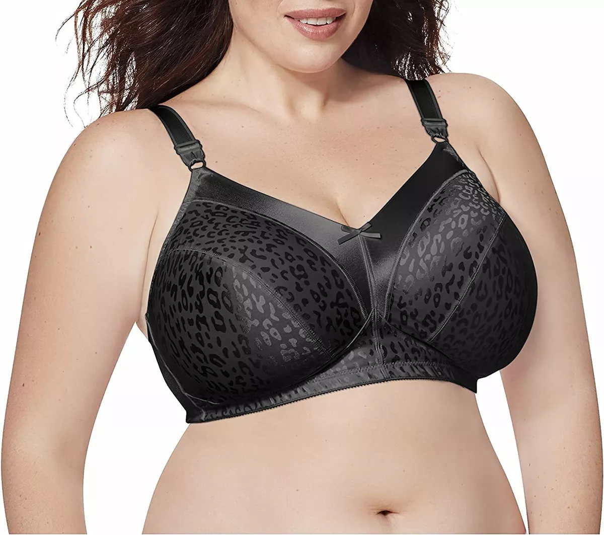 Just My Size Wireless Bra Pack, Full Coverage, Leopard Satin, Wirefree  Plus-Size