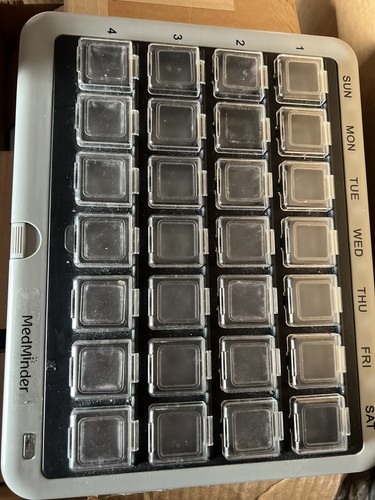 Medminder Jon Locking Automatic Pill Dispenser w/Clear Lids 28