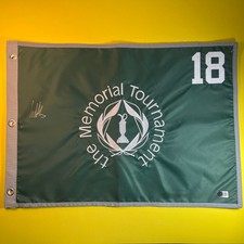 2025 Ludvig Aberg The Memorial Tournament Limited Firmado Bandera Copa Beckett Ryder