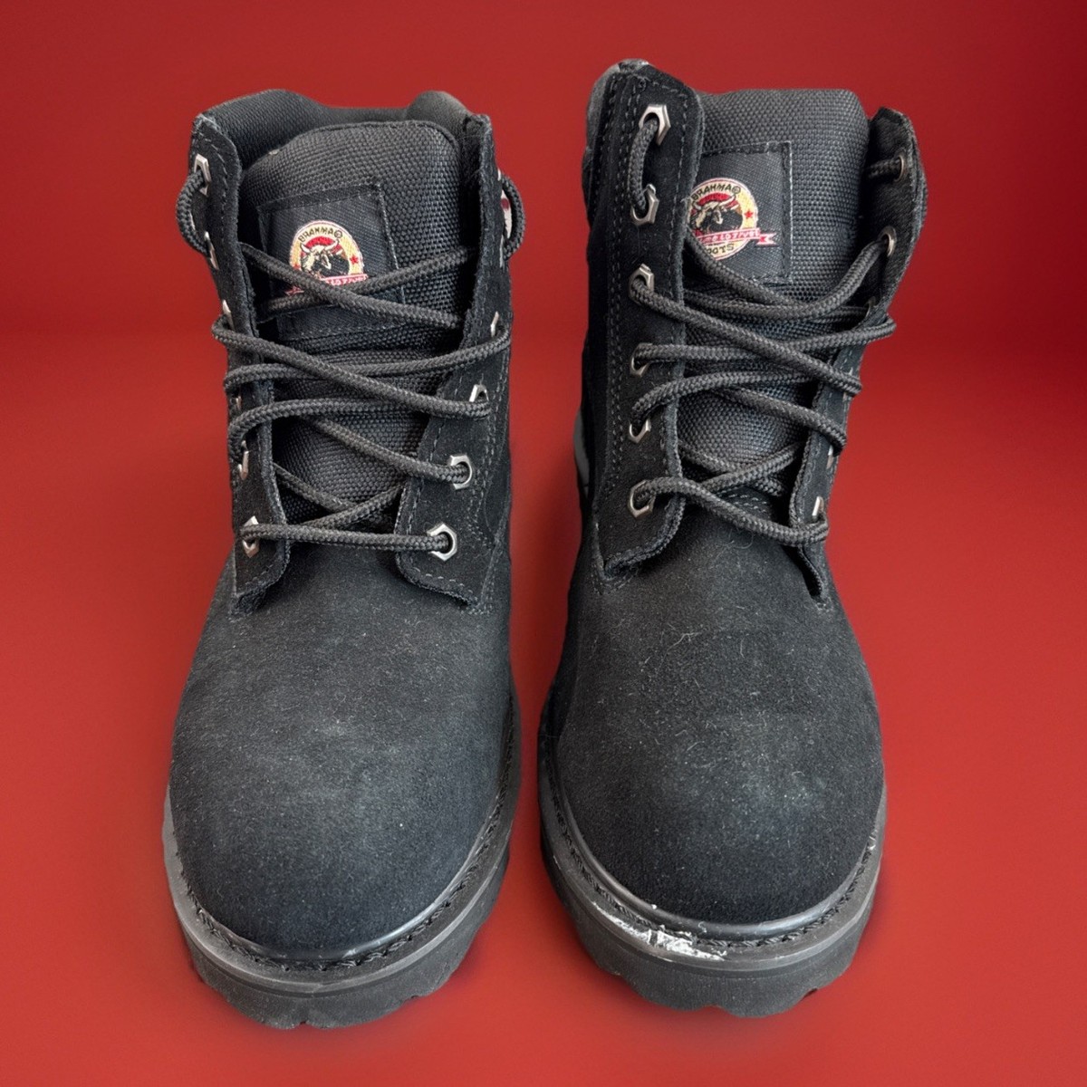 Brahma Men\'s‎ Black Lace-Up Boots Brahma Shoes Mens 7 Boots Work Utility Slip | Mercari main image 4