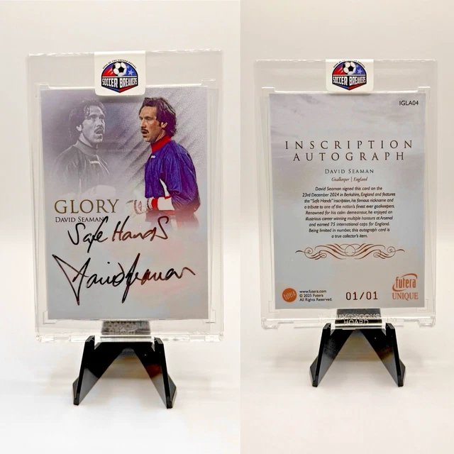 2025 Futera Unique 21 WF David Seaman INSCRIPTION AUTO 1/1 "SAFE HANDS"