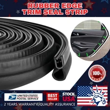 Black 13ft Car Door Edge Trim Lock Guard Moulding Rubber Seal Strip Protector