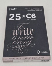 Blake Premium Umschl&auml;ge C6 25 St&uuml;ck 114x162mm 120gsm Peel & Seal neu