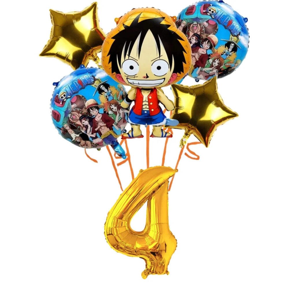 ワンピース Acka. balloon form one-piece One Piece Birthday Balloons Set Number Suit Luffy Foil or latex