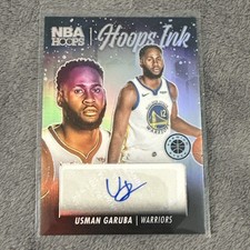 Usman Garuba Auto, 2023-24 NBA Hoops Premium Stock Hoops Ink #HI-GAR, Warriors