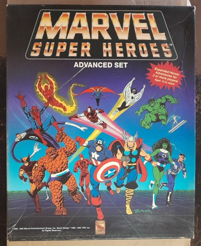 Marvel Super Heroes- Advanced Set (1992) Complete/High Grade [Box shows wear] 