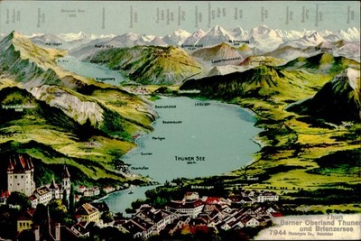 Postcard Vintage postcard: Thunersee, Berner Oberland.