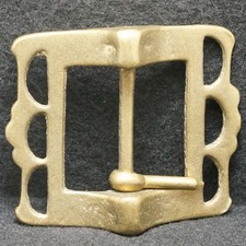 XA09122 VINTAGE 1970s CLASSIC TONGUE TYPE UNISEX FASHION BRASS BELT BUCKLE