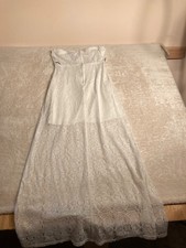 bisou bisou dress lined lace overlay white strapless feminine size 10