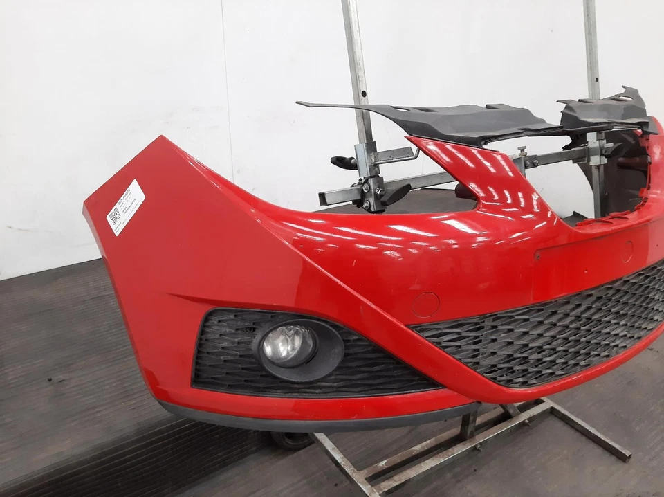 2011 SEAT IBIZA Mk4 (6J) 1st Facelift 3 Door Hatchback Red Painted Front Bumper - Image 2 of 4