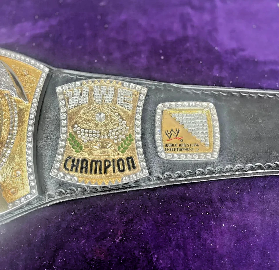 Réplica de cinturón de campeonato spinner de lucha de peso pesado mundial adulto talla 6 mm NUEVO Foto 4 de 4