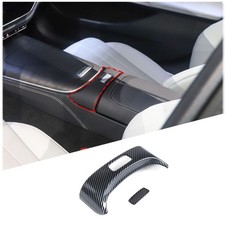 Carbon Fiber ABS Console Armrest Box Switch Trim Fits Benz E Class W214 2024+