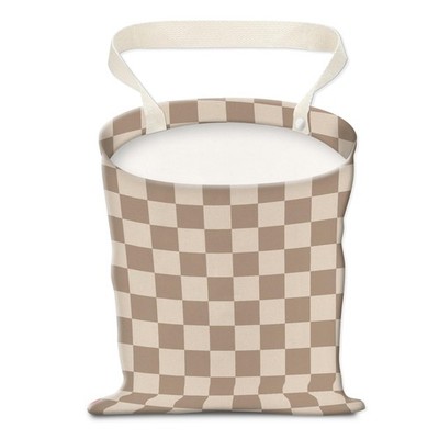 AUEKLLW Car Trash Can, Hanging Garbage Bin for Men Compact, Cute Checkboard 