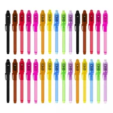 EODVICS Invisible Ink Pens with UV Light for Kids 30Pcs Magic Spy Pen for Sec...