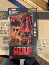 Hasbro Marvel Legends Red She-Hulk 6in Action Figure In hand