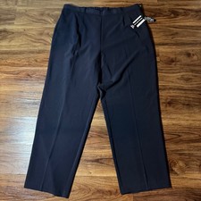 Briggs New York Womens 22W Plus Size All Around Comfort Dress Pants Navy Blue