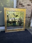 Vintage La Barge #1048 B Asian Mirror Chinoiserie Gold Leaf Hand-Painted 43”x 38