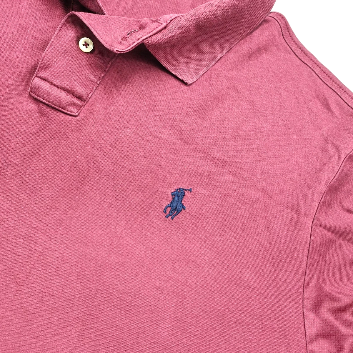 Polo Ralph Lauren Polo Shirt Mens XL Maroon Custom Slim Fit Cotton Logo Casual