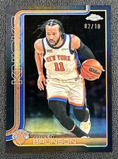 JALEN BRUNSON 2025-26 TOPPS CHROME UPDATE #20 BLACK REFRACTOR 2/10 KNICKS