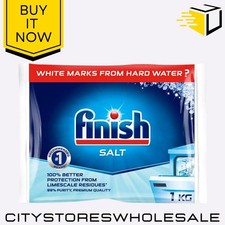 Dishwasher Salt Water Softener for Limescale Prevention & Cleaner 1kg Finish 8.98 per kilo