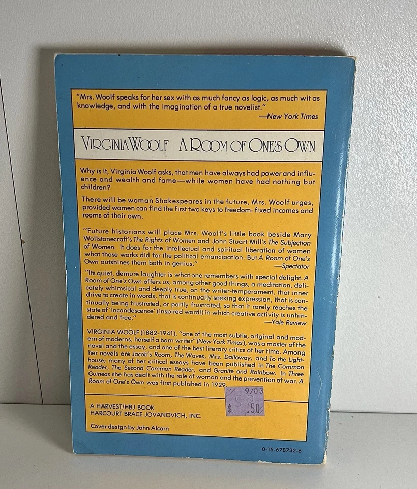 Virginia Woolf - A Room of Ones Own - Harvest HBJ, Paperback, 1957 - Imagem 2 de 4