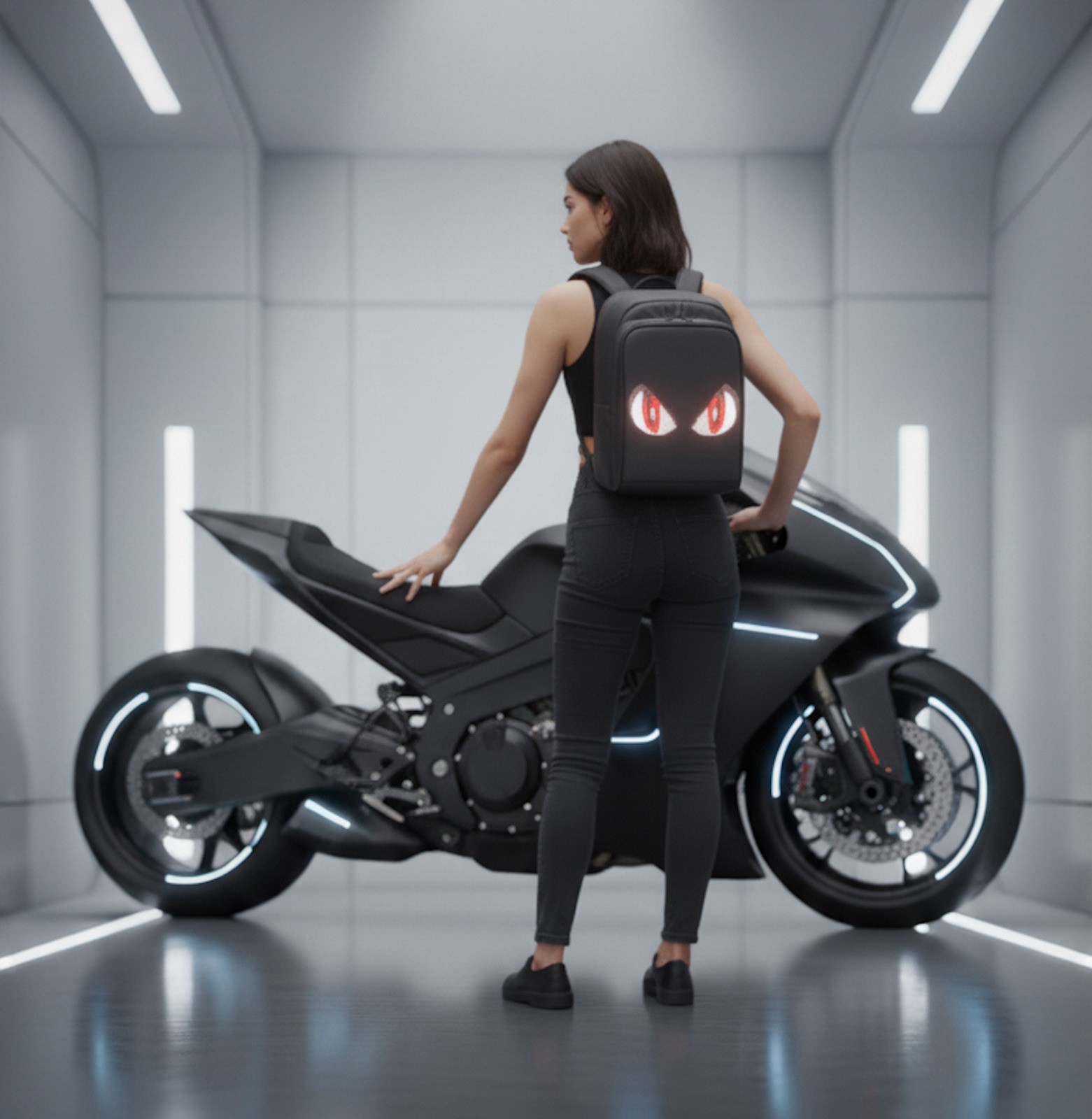 New Updated Ballistic Nylon VOLTEFY LED Backpack For Motorcycle, Mochila LED,
