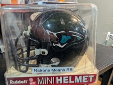 Natrone Means Jacksonville Jaguars autographed signed mini helmet
