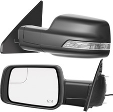 Left Driver Power Heated Tow Mirror Compatible with 2019  2024 Dodge Ram 1500, Ma