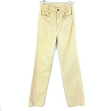 Vintage Levis Straight Leg Corduroy Pants Womens Size 24" Light Tan