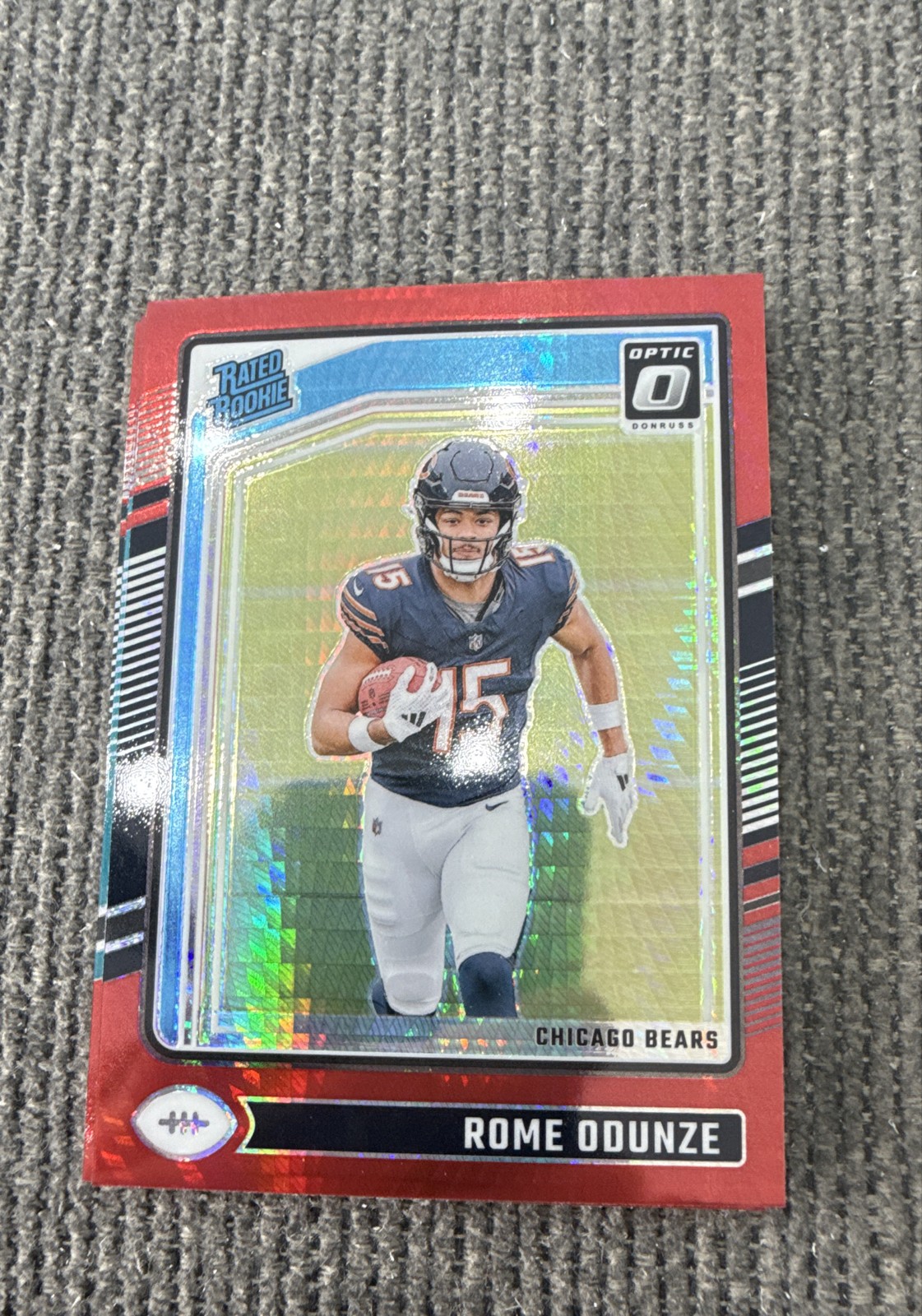 2024 Panini Donruss Optic - Rated Rookie Rome Odunze #286 Red Hyper Prizm (RC)