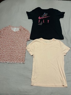 American Eagle Kids Girls T Shirt Size M Size XS  Nike Size Large Lot Of 3