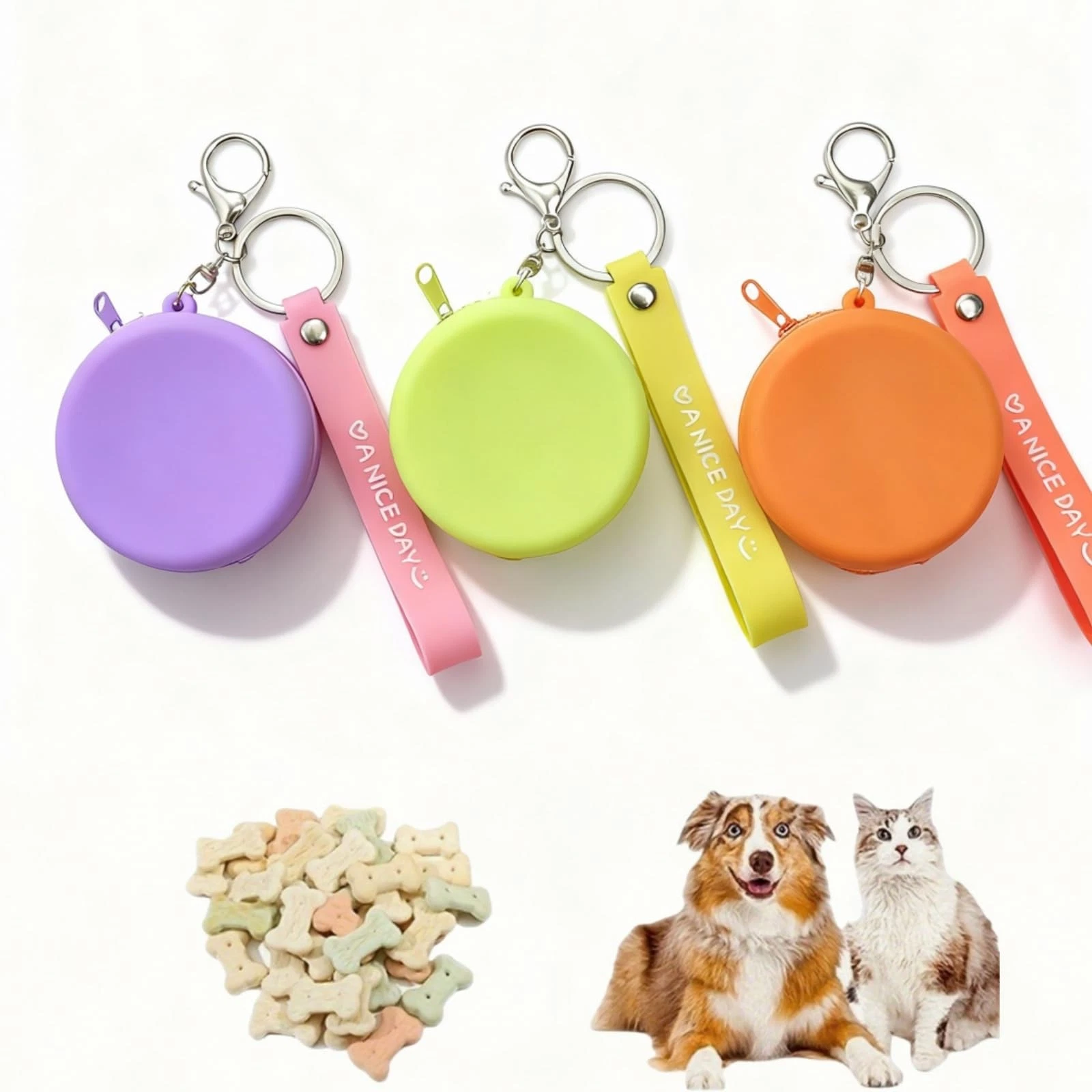 Reusable Silicone Dog Treat Pouch, 3-Pack Leakproof Training Bag with Zipper ...
Opens in a new wind