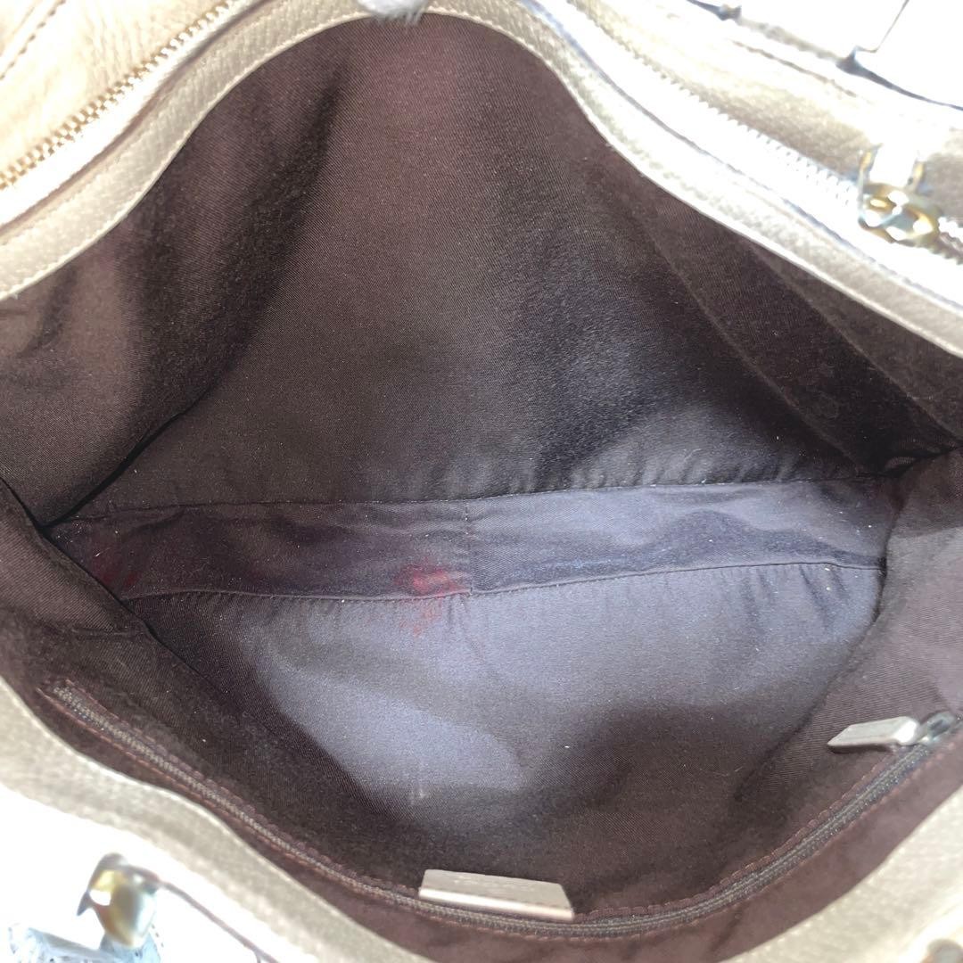 Gucci Abbey Tote Bag Brown Canvas Leather Authentic thumbnail 10