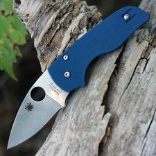 SPYDERCO LIL' NATIVE FOLDING KNIFE COBALT BLUE G10 CPM-SPY27 STAINLESS C230GPCBL