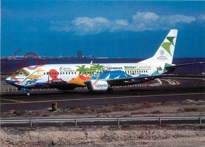 Ansichtskarte ~ BINTER CANARIAS BOEING 737-4Q8 EC-INQ [W.C]