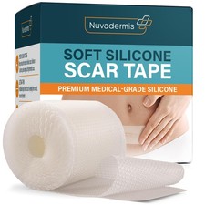 NUVADERMIS Clear Silicone Scar Tape for Surgical Scars - 120 x 1.5 Roll -