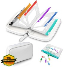 Timueetech A7 Waterproof Pill Organizer 7 L Zippered Pouches Weekly Travel