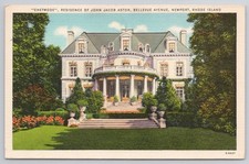 Chetwode John Jacob Astor Mansion Newport RI Linen Postcard