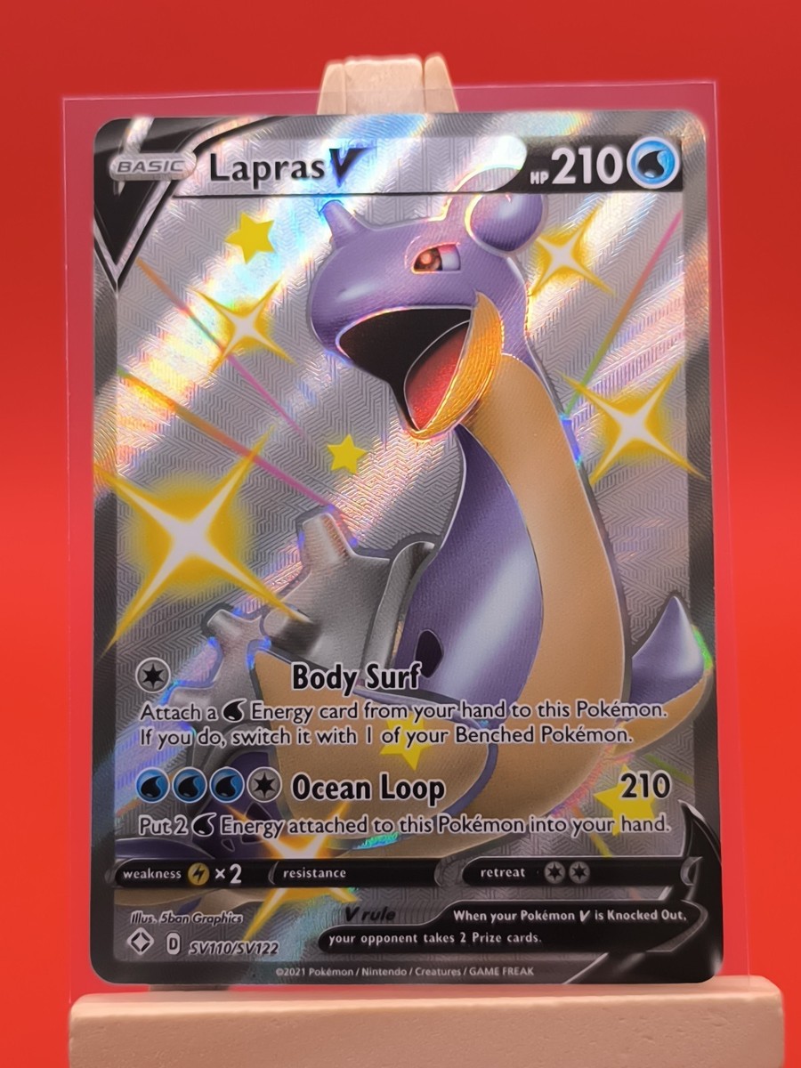Lapras V SV110/SV122 Shining Fates Ultra Rare Full Art Pokemon Card * New * | eBay Lapras V SV110/SV122 Shining Fates Ultra Rare Full Art Pokemon Card * New * | eBay