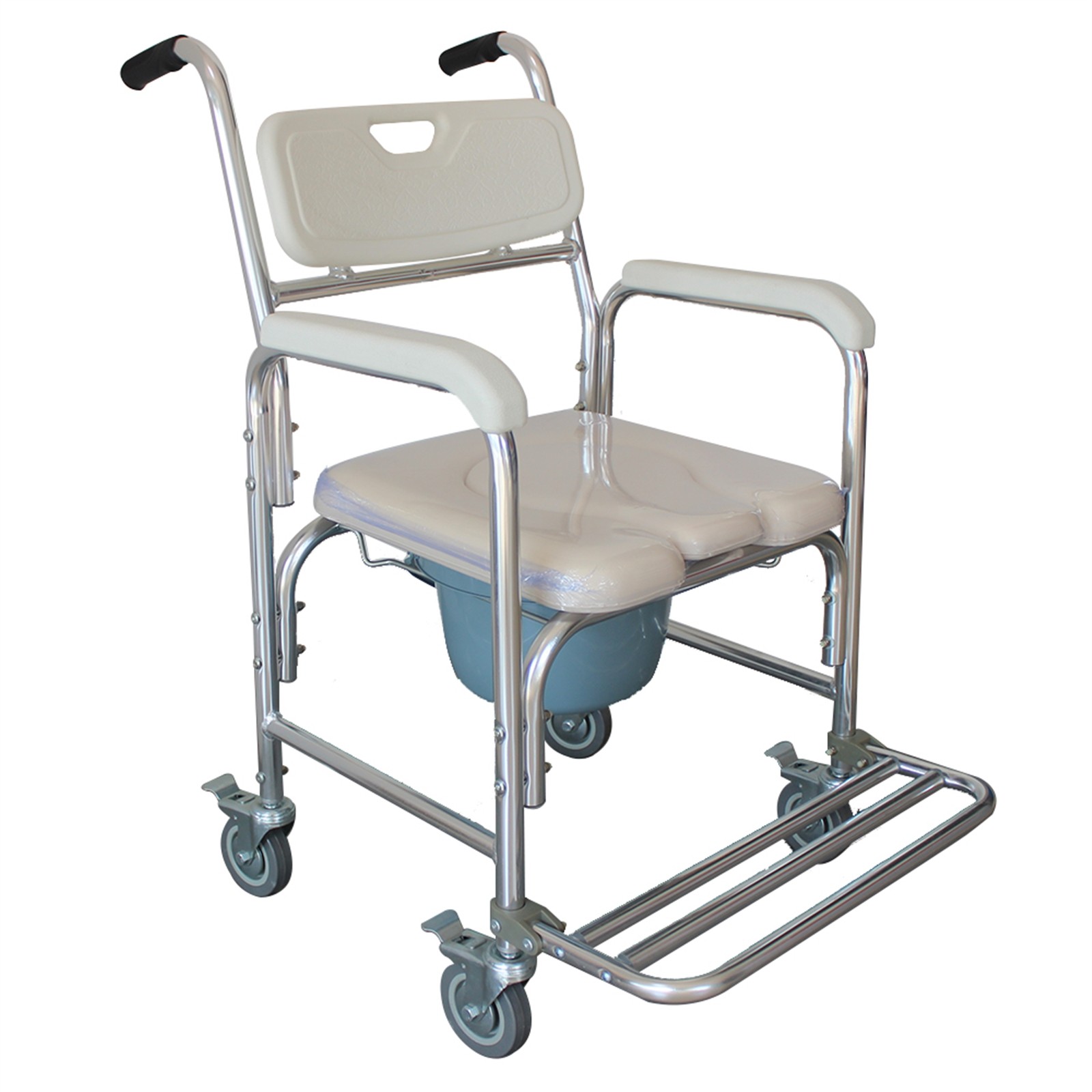 Heavy Duty Bath Commode Shower Chair Seat Wheelchair for Elderly Disable New
