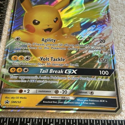 Pikachu GX SM232 JUMBO OVERSIZED Holo Mint Pokemon Card | eBay