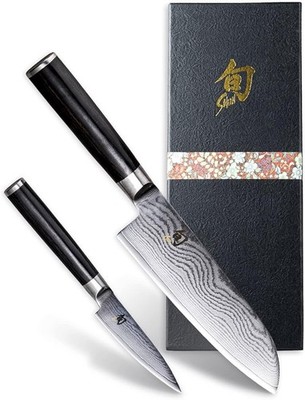 Kai  Shun Classic 2-piece set Japanese Santoku knife 175mm Petty knife 90mm