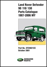 Land Rover Defender 90-110-130 Parts Catalogue 1987-2001 On: STC9021CC (Parts Ca