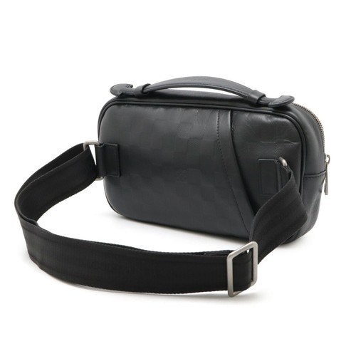LOUIS VUITTON Damier Enfini Ambrail Body Bag Waist Bag 2WAY Leather Onyx - Picture 2 of 9