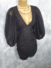 New NA-KD REBORN Black Mini Dress Size UK 6 EUR 34 Party Clubbing Christmas